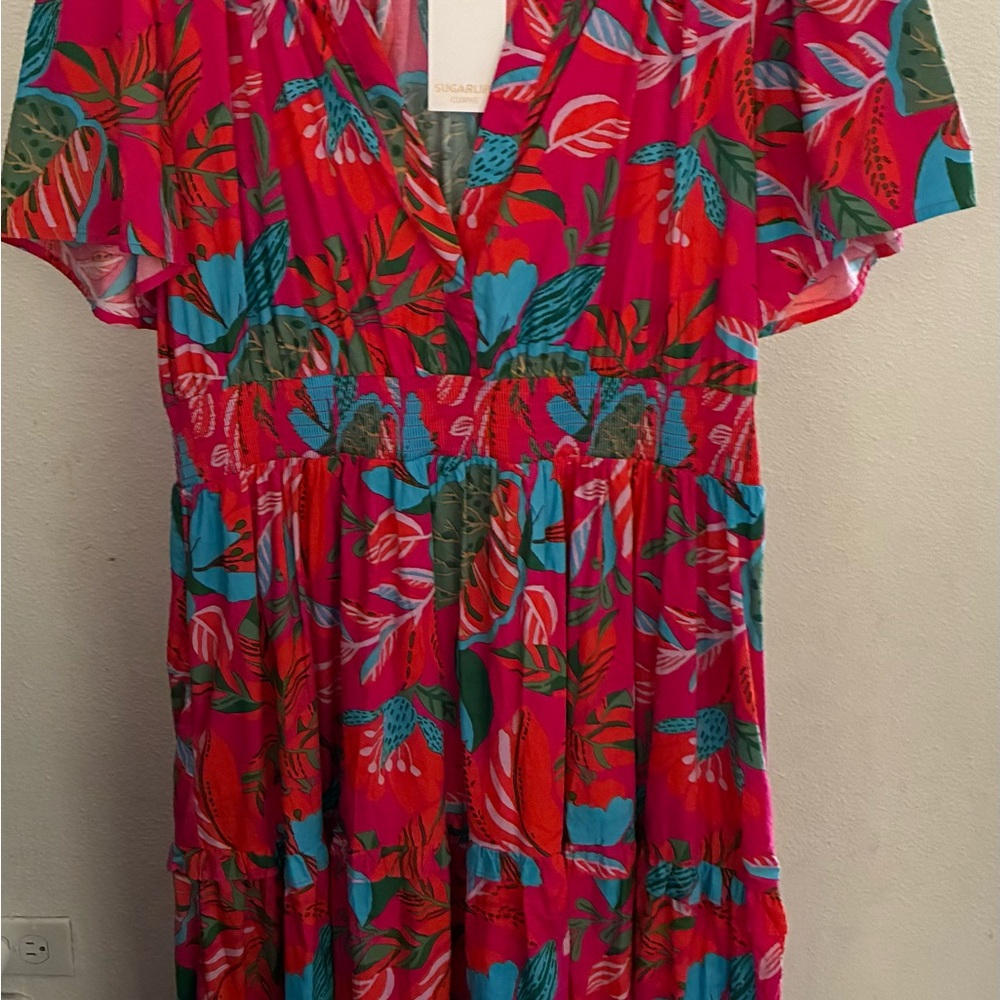 Sugarlips Vibrant Floral Maxi Dress